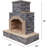 Rectangle Stone Propane Smokeless Outdoor Fireplace