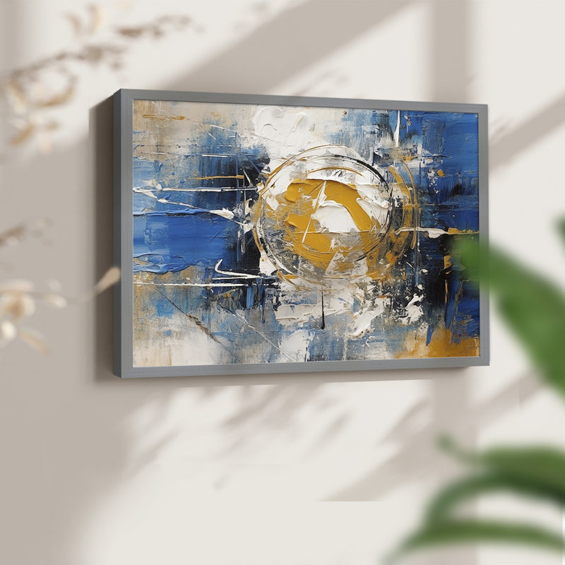 Abstrait, série CXLV, reproduction encadrée, Gris, H 22 po x l 28 po