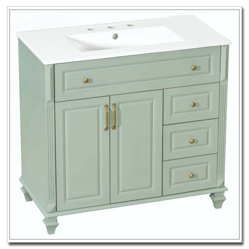 36" Bathroom Vanity with Sink, Vert