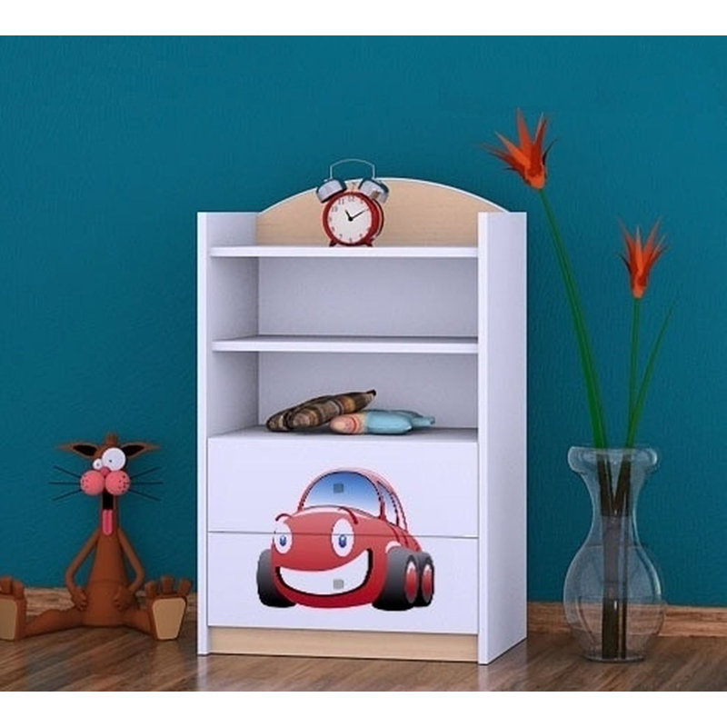 Thalia 96cm H X 60cm W Transportation Kids Cube, Bright Pear