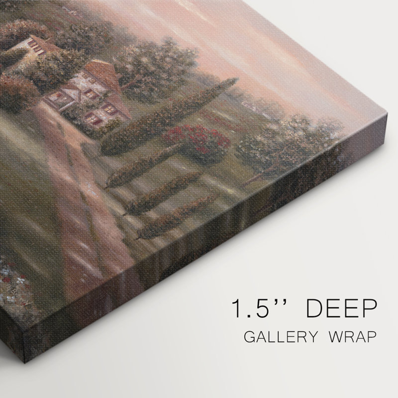 Soirée en Toscane II - Cavas enveloppés de galerie, H 12 po x l 18 po
