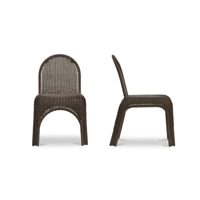 Kendall Outdoor Dining Chair Brown-Set of Two