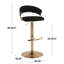 Tabourets de bar réglables avec repose-pieds arrondi Loehr-100480866-100480867