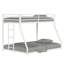 Lit superposé simple au-dessus de double en métal l 56 po x P 77 po x H 54 po Adam