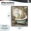 Cadre flottant pour salle de bain avec tablettes florales-388349532-388349530