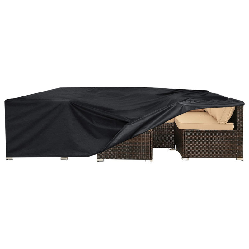Patio Furniture Cover, All-weather Resistant Cover, Black, 28" H x 126" W x 63" D