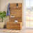 Wood Storage Bench With Rack - Enhance Your Home Entry Color 37.63" Wide X 17.65" Deep 69.14" High Entryway Appeal H W D