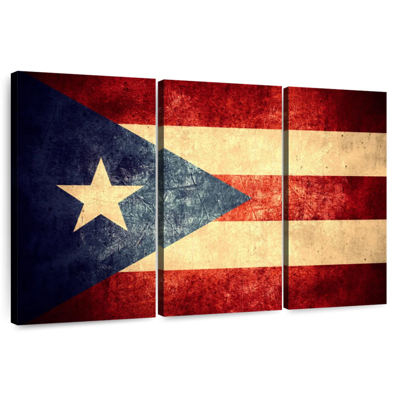 Borges Old Puerto Rican Flag, 42" H x 65" W