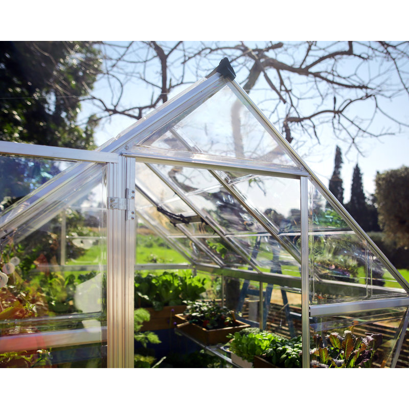 Harmony 6' x 14' Silver Aluminum Walk-In Greenhouse