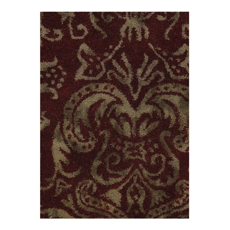 Damask Area Rug in Brown