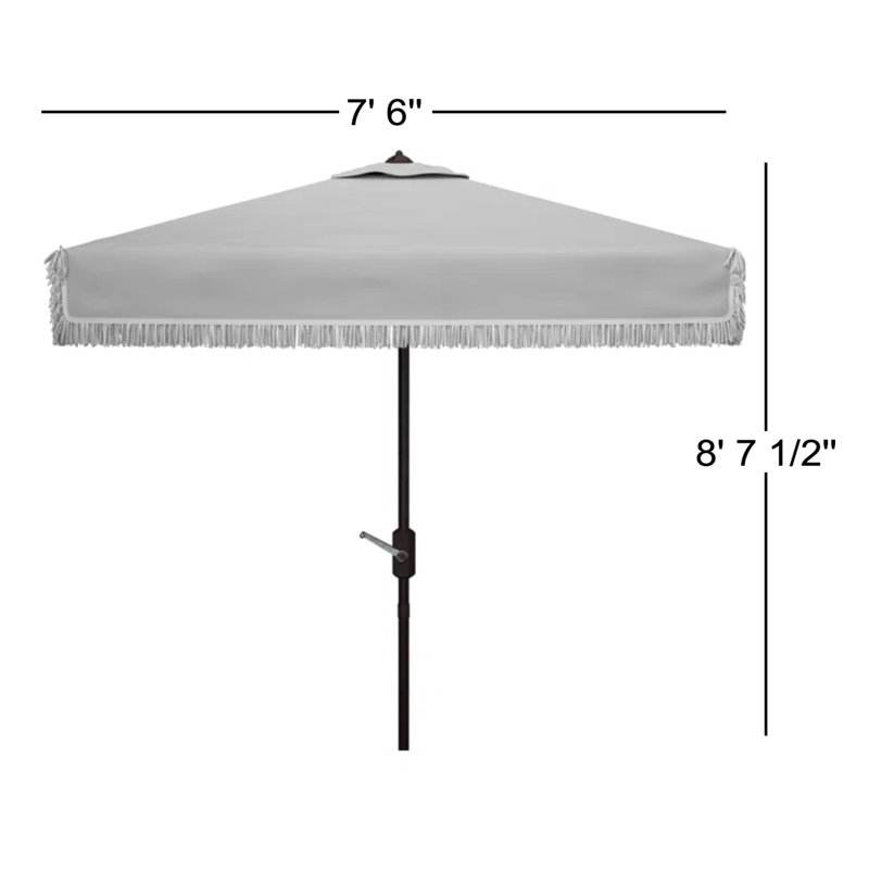 Parasol de marché carré 7,5 pi Lincoln, gris