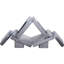 Molleton doux modulaire gris 10 pièces, rembourrage en mousse haute densité 28D, peut être intégré dans plusieurs structures, base centrale basse pour le soutien, canapé de jeu à fermeture à glissière sécuritaire dans des coussins rectangulaires, concave