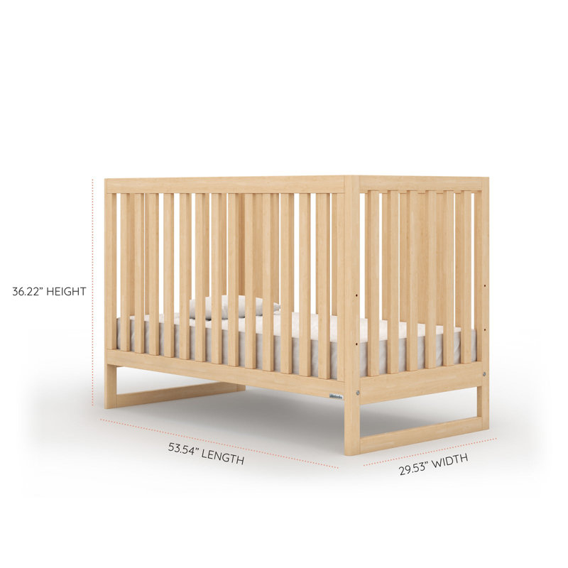 Austin Natural Beechwood 3-in-1 Convertible Crib