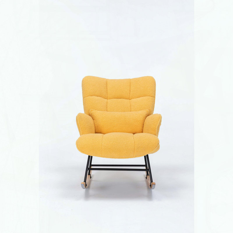 Chaise berçante rembourrée Teddy - Haut dossier - Chambre de bébé