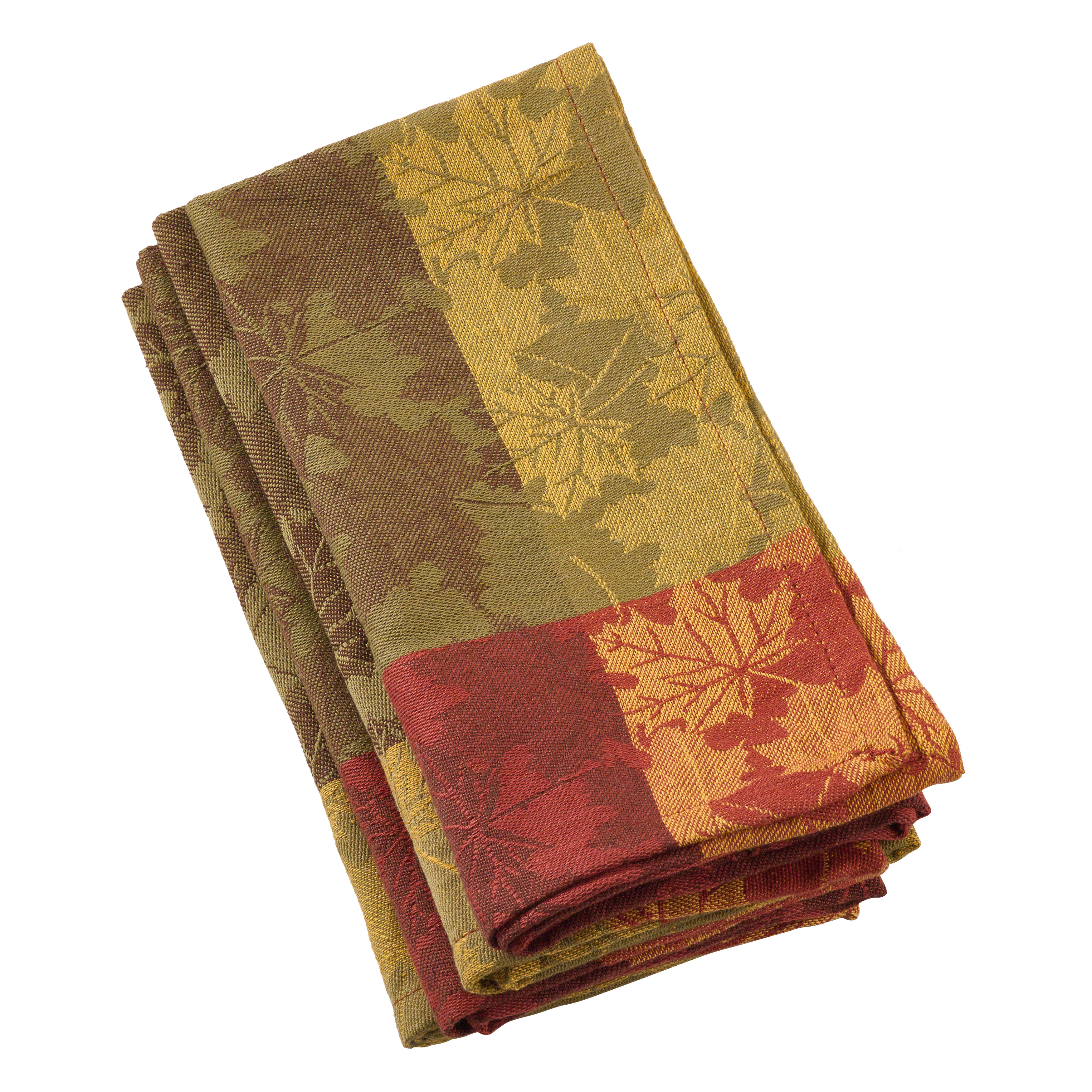 Red Barrel Studio® Odelia Fall Foliage Autumn Leaf 20" Cotton Napkin & Reviews | Wayfair