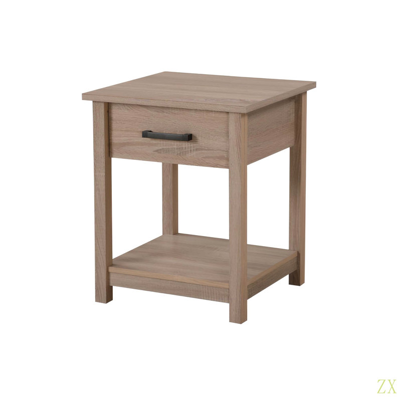Table de chevet élégante et contemporaine, Naturel