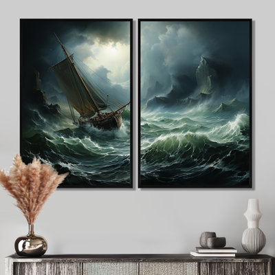 Stormy Seas Beauty III - Teal Wall Art