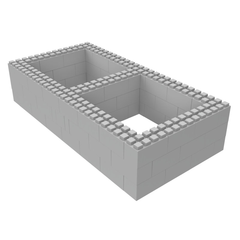 EverBlock Frame Only Bed Kit, Light Gray, Twin