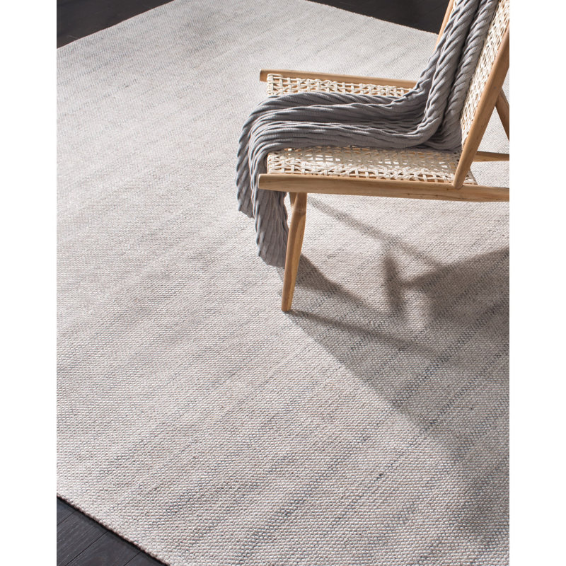Tapis argenté en laine, viscose et laine tissé à la main Lauren Ralph Lauren Miles, Rectangle 9 pi x 12 pi