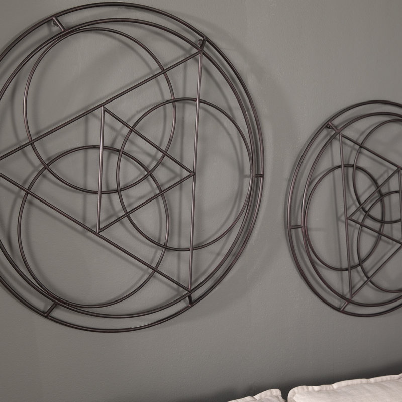 Abstract Wall Decor on Metal, Black