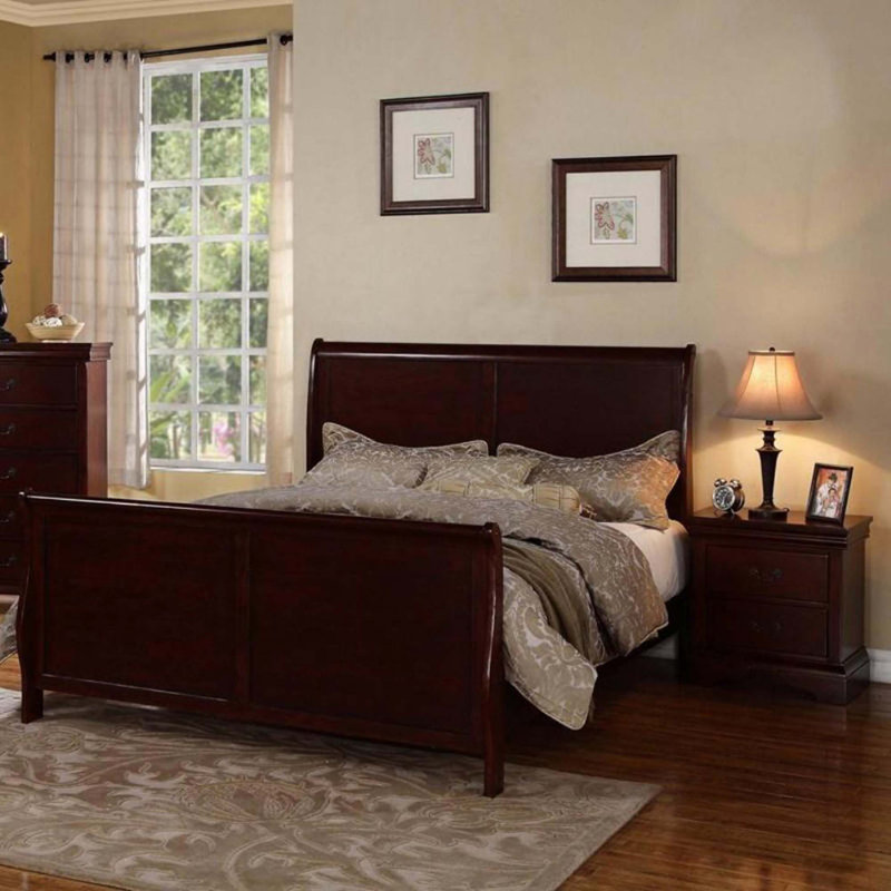 Structure de lit pour grand lit style Louis Philippe