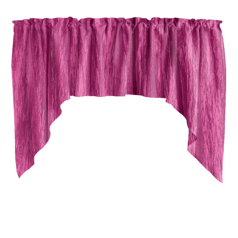 Solid Colour Swag Window Valance, Fuchsia