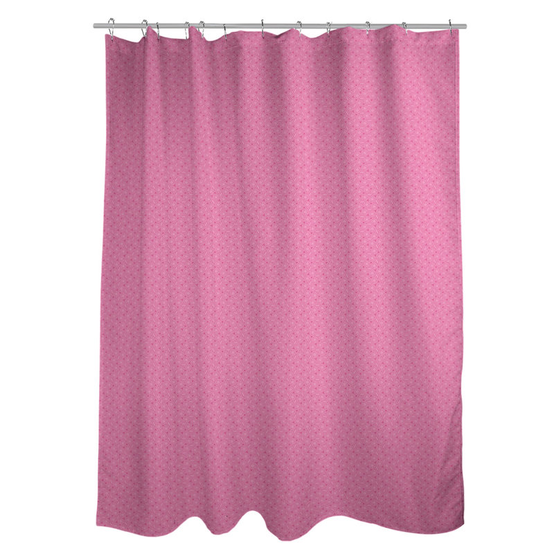 Rideau de douche simple hexagonal classique, Fuchsia, Classic Hexagonal