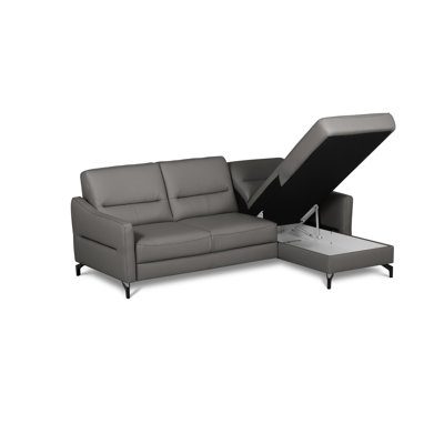 Falkirk Leather Corner Sofabed
