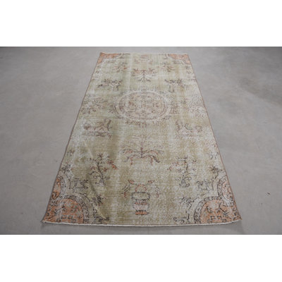 Tapis élégant en laine, patchwork traditionnel 1,5 x 3,0 pi