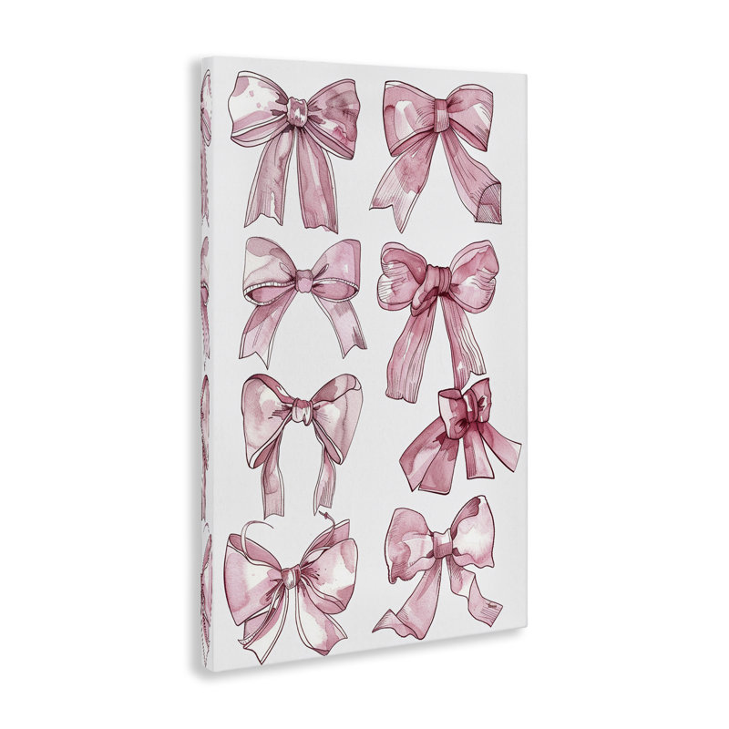 Différents rubans en toile rose, design par LSR Design Studio, H 24 po x l 16 po