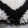 Delane Handmade Shag Black/White Area Rug