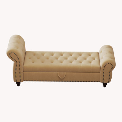 64.5"Indoor Chaise Lounge with Storage