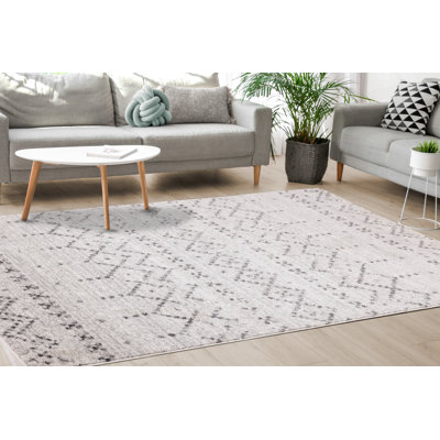 Tapis gris contemporain Yosiyah 7 x 10