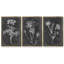 Slate Floral II, ensemble de 3 toiles encadrées sur toile-97706449-97706445