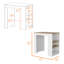 Îlot de cuisine avec base de rangement Highlands, utilisez-le comme table à hauteur de comptoir-728379397