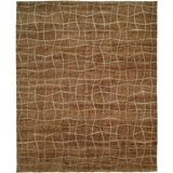 Wool Abstract Area Rug in Brown