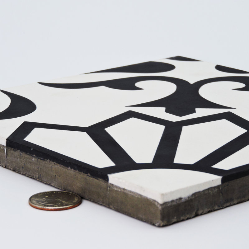 Taj 8" x 8"  Cement Patterned Wall & Floor Tile