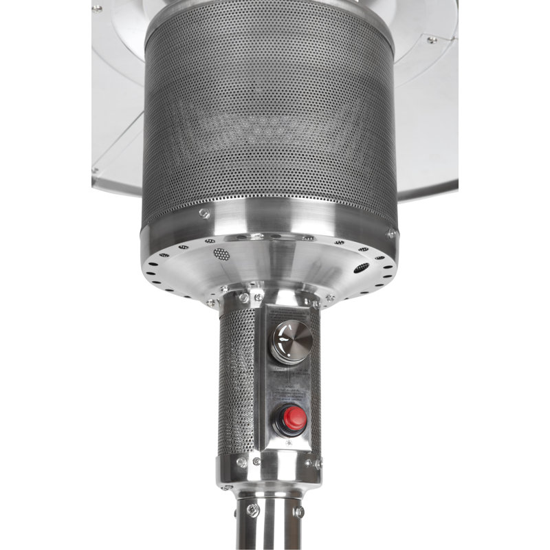 Fire Sense Natural Gas Patio Heater 45,000 BTU with Electric Ignition System CSA Approved - Stainless Steel