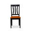 Ensemble de salle à manger 7 pièces composé d'une table rectangulaire avec feuille papillon et 6 chaises de cuisine, noir et cerise-87069651-99574549