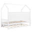 Lit simple en blanc avec lit gigogne et tablette, construction en bois de pin, idéal pour un lit en bois «Imagination», blanc, aire de jeux imaginative