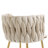 Landreneau Velvet Tufted Woven-Back Dining Armchairs with Gold Metal Legs-695579929