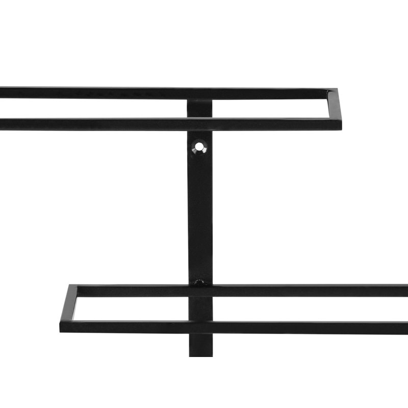 EINSTEINIUM 4 Bottle Wall Mounted Wine Bottle Rack Black