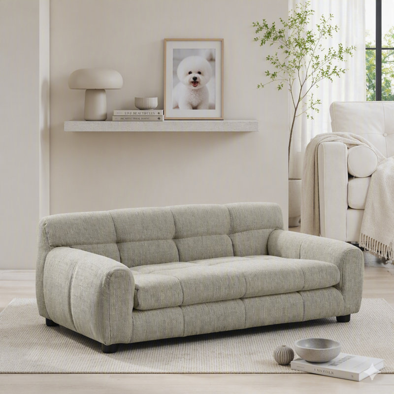 Linen Pet Bed, Gris
