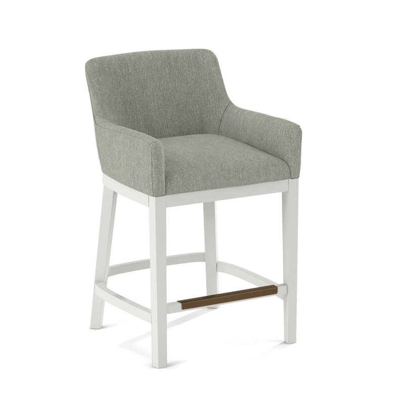 Upholstered Stool, White, Rumor Dymond Dust