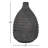 Vase Stoneware Ceramic Matte Ribbed Texture Home Office Bedroom Living Room Decor - 15" Black-477397838