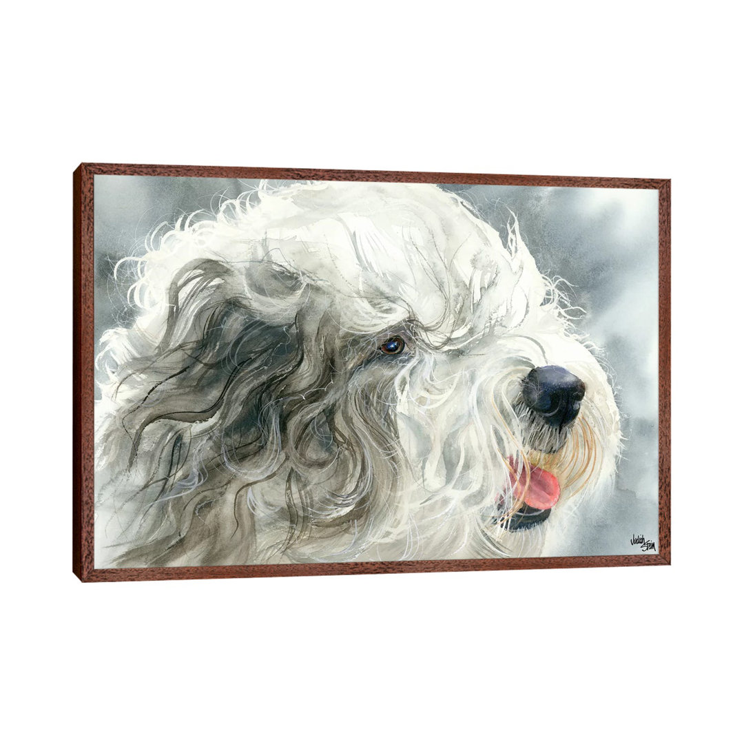 Sheepish Grin - Old English Sheepdog by Judith Stein - Painting on Canvas
