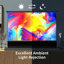 Écran de projection de plancher électrique 120 po, écran de projection ultra court ALR avec commande vocale intelligente