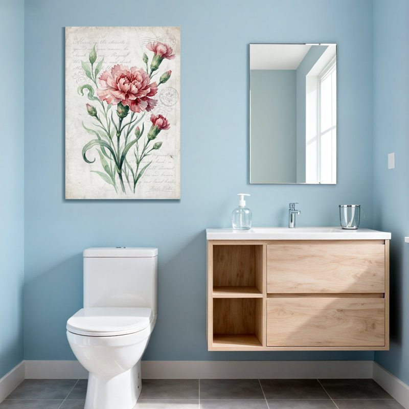 Plantes et fleurs, œillets roses, fond floral