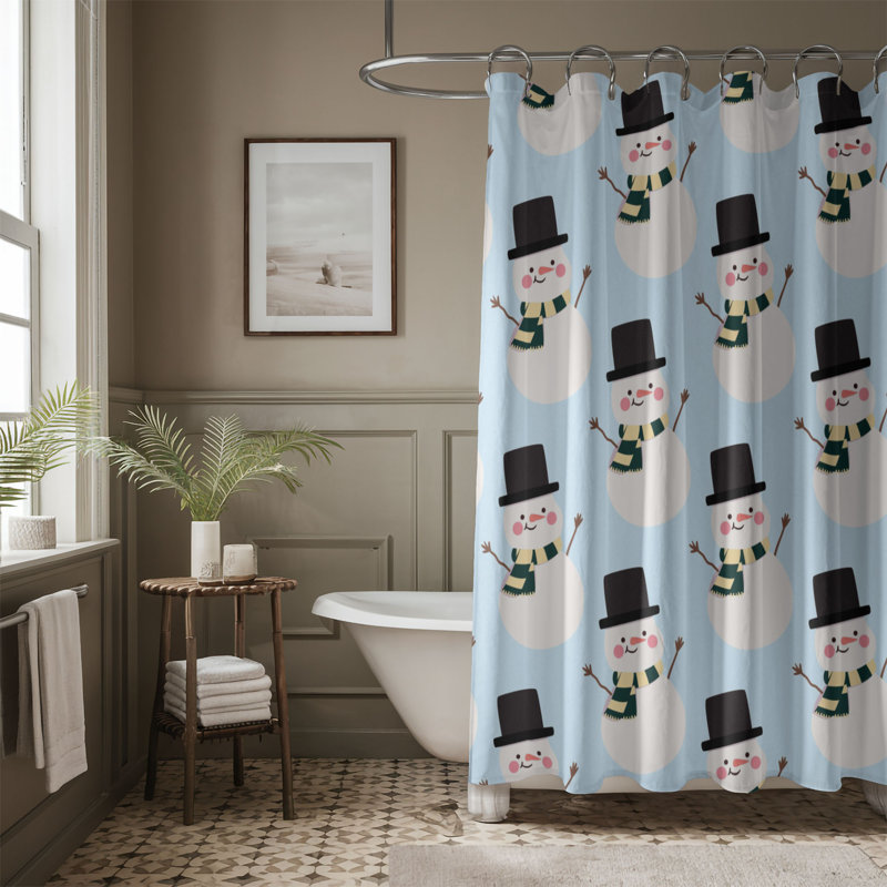 Festive Fun - rideau de douche standard 1 pièce, H 74 po x l 71 po