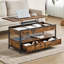 Table de bout ronde Mauch avec tablettes de rangement à 3 niveaux-615976144